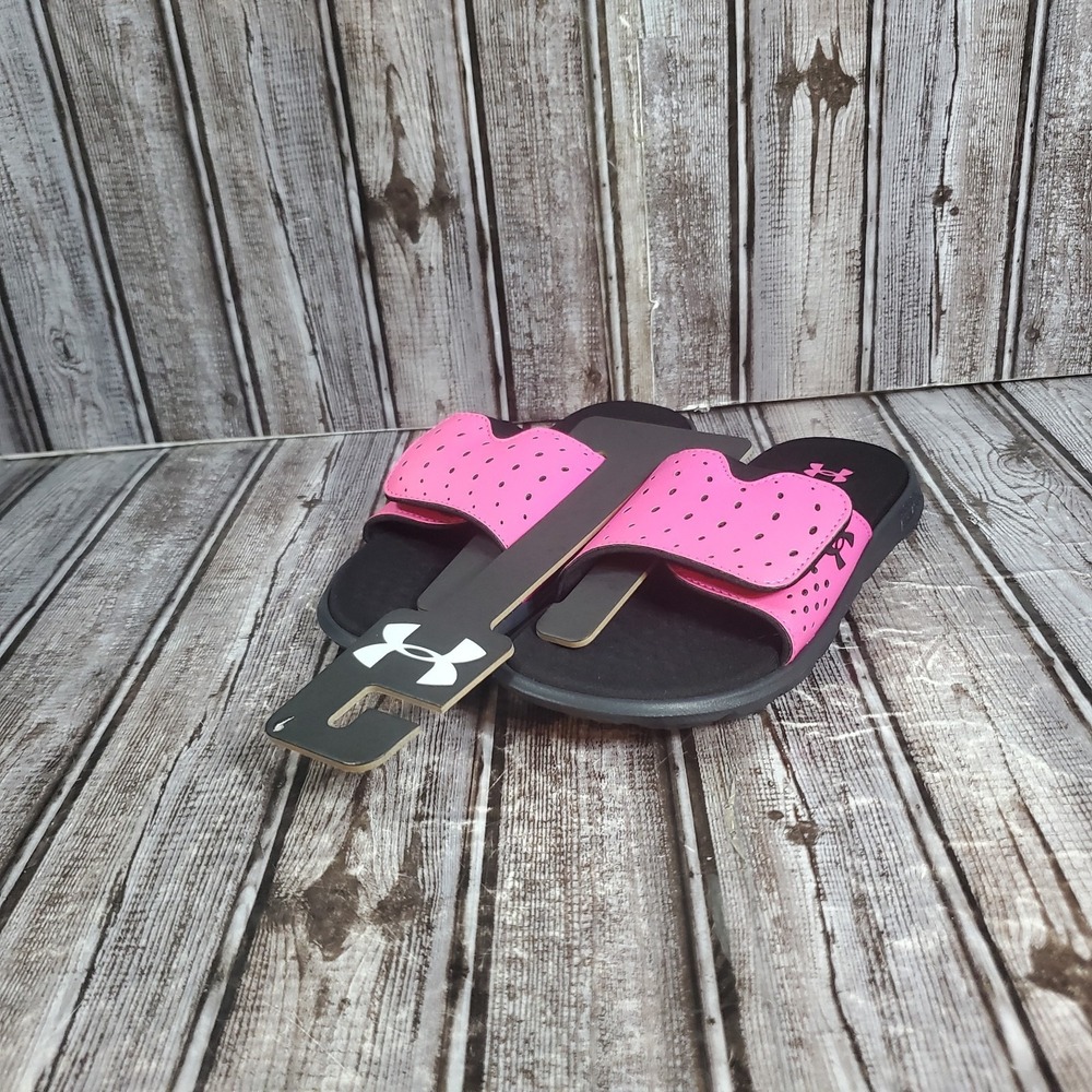 Under Armour Youth UA G Ignite Pro SL 302039-001 Slides Pink Size 4Y